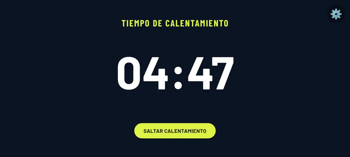 Cuenta atrás de calentamiento